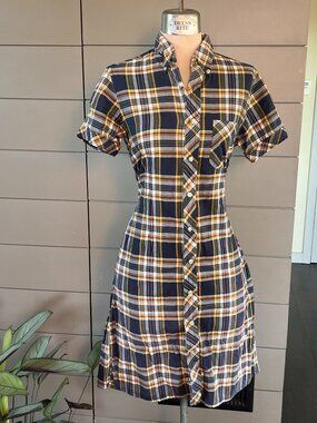 Engineered Garments Women's Plaid Shirt Dress Size 2